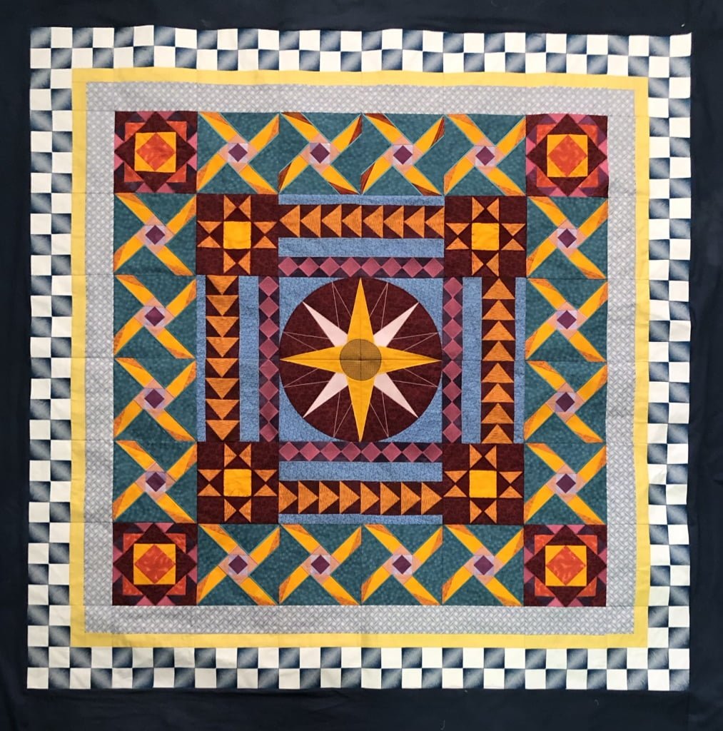Original medallion quilt made on embroidery machine