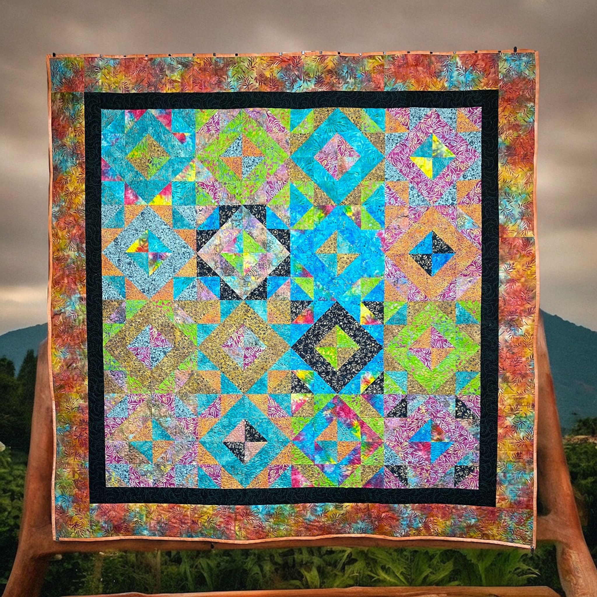 Batick quilt from a GHQG mystery